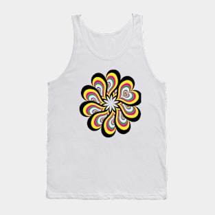 Psychedelic heart flower Tank Top